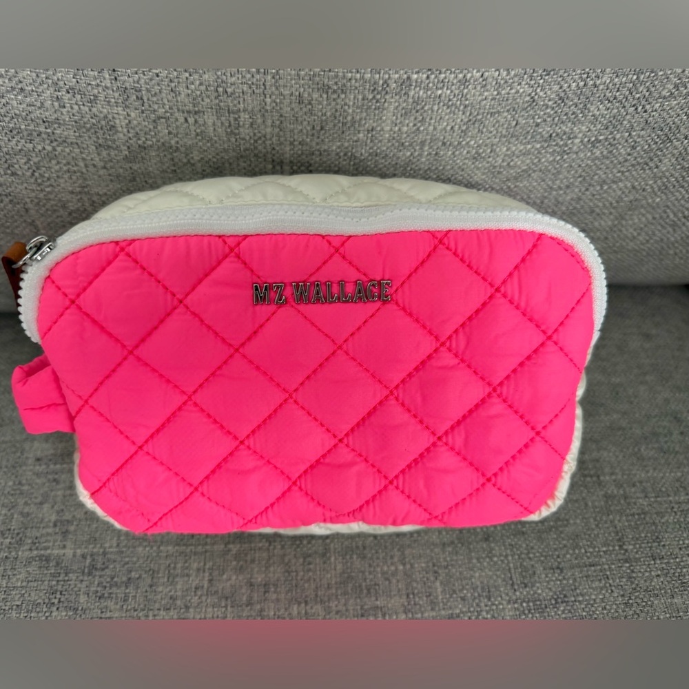 MZ Wallace Neon Pink/Pearl Metallic Sam Pouch
